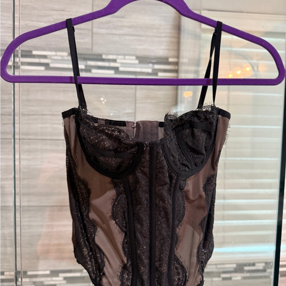 Urban Outfitters Black Camisole with Lace Detailing